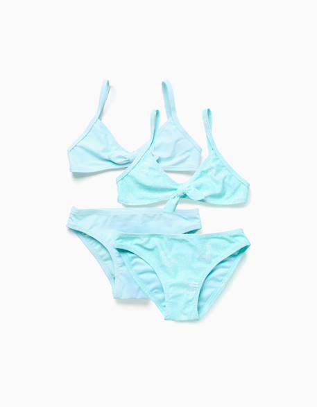 Lot de 2 maillots de bain 2 pièces avec nœud décoratif  - vertbaudet enfant