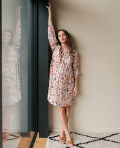 Vêtements de grossesse-Allaitement-Robe d'allaitement capucine
