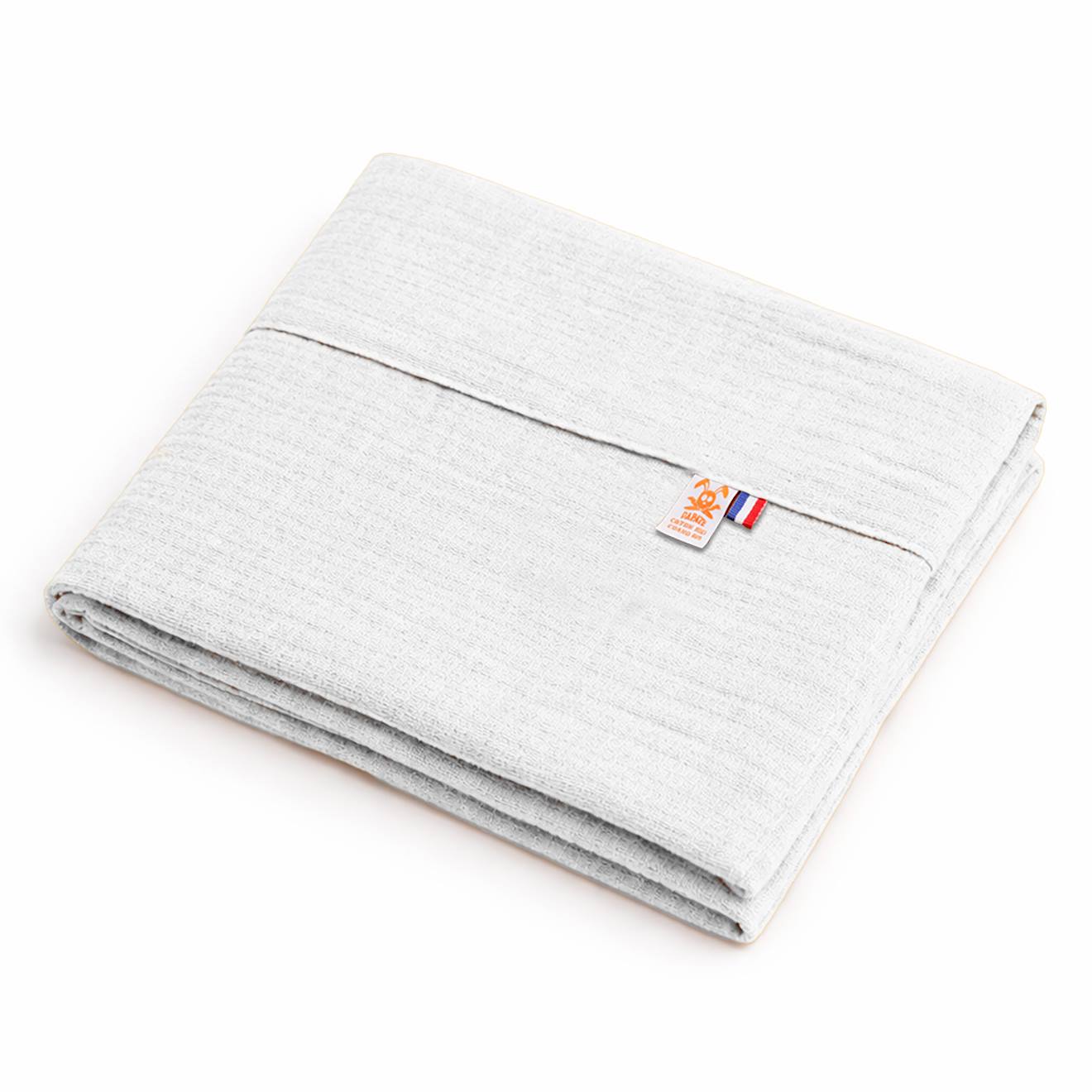 Drap Plat En Gaze De Coton Bio Blanc Blanc