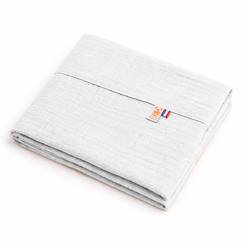 Drap plat en gaze de coton bio blanc  - vertbaudet enfant