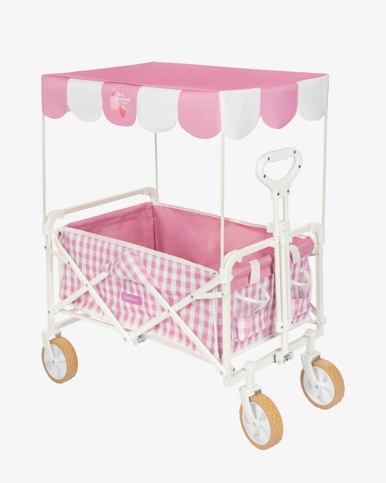 Chariot Pliable Pour Poupées Avec Parasol – DeCuevas 85046, Rose, Dès 3 Ans