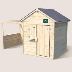 -Cabane en bois enfant avec pergola alpaga