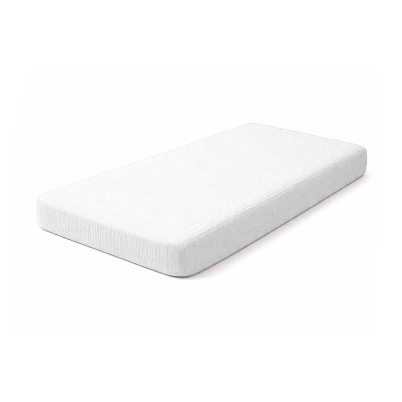 Drap Housse En Gaze De Coton Bio Fraise Blanc