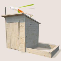 Cabane en bois avec bac à sable intégré palm springs  - vertbaudet enfant