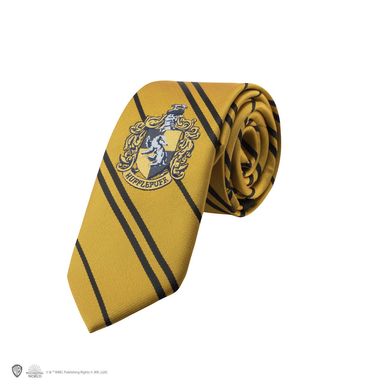 Cravate Écusson Tissé Poufsouffle Enfants - Harry Potter Jaune