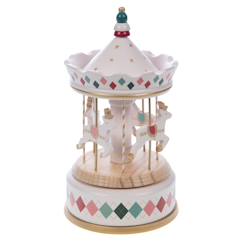 Linge de maison et décoration-Grand carrousel de noël renne