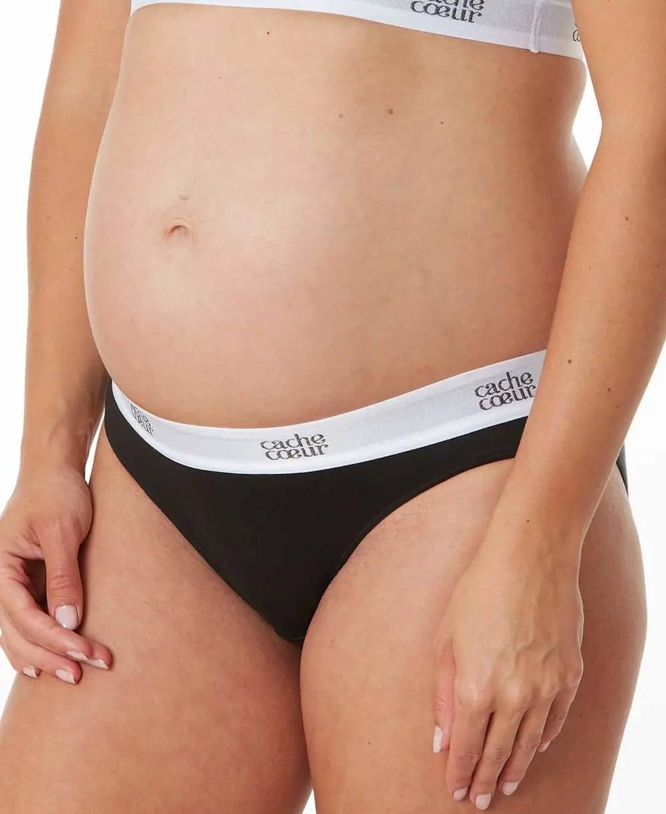 Culotte De Grossesse Taille Basse Life Noir (Cache Coeur) - Image 1