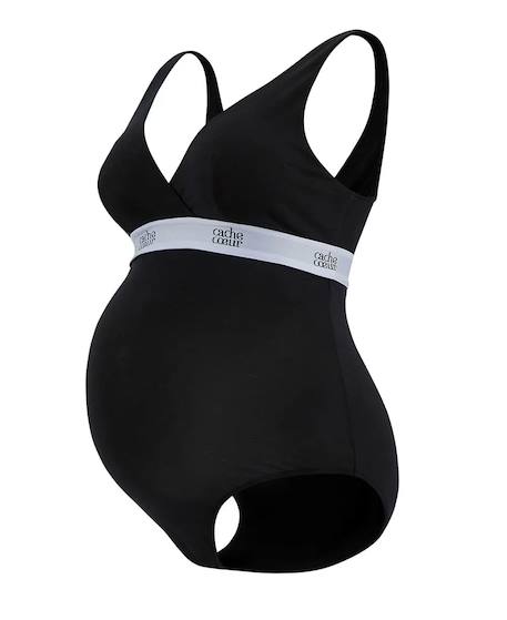 Cache Coeur - Body De Maternité D'allaitement Life Noir