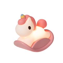 -Veilleuse licorne   et blanche en silicone - rechargeable