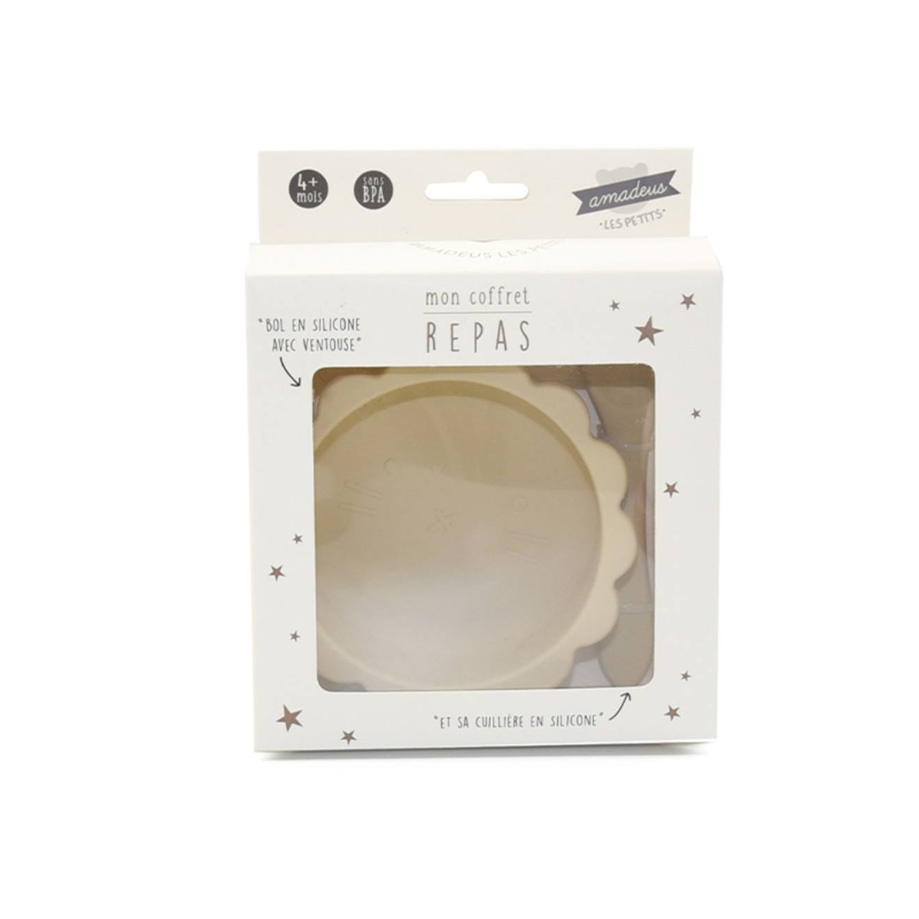 Mon Coffret Repas Beige En Silicone Beige (Amadeus Les Petits) - Image 1