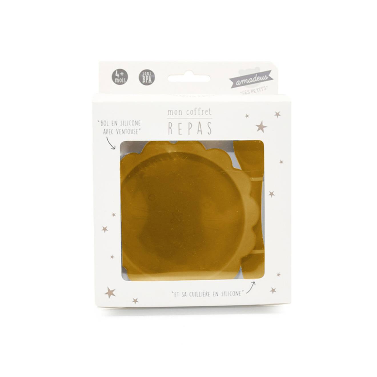 Mon Coffret Repas En Silicone Jaune (Amadeus Les Petits) - Image 1