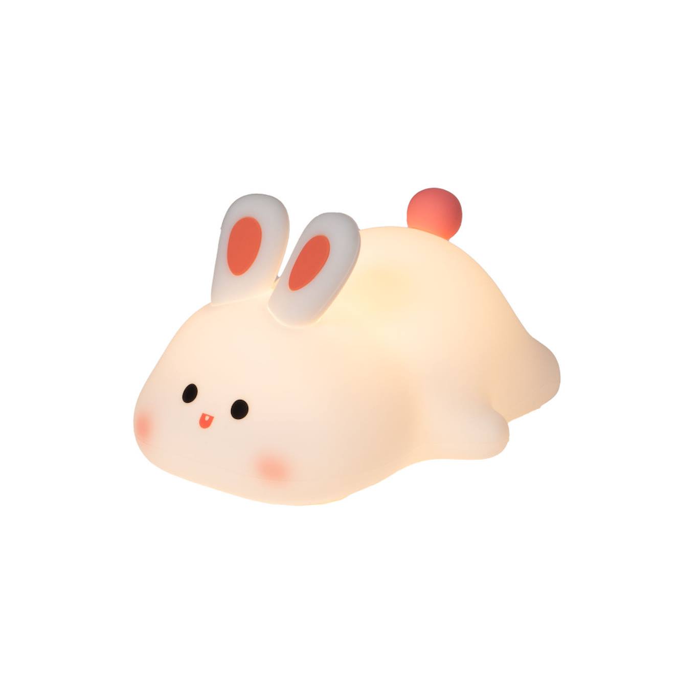 Veilleuse Lapin Blanc En Silicone - Rechargeable Beige