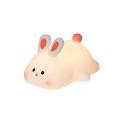 -Veilleuse lapin blanc en silicone - rechargeable