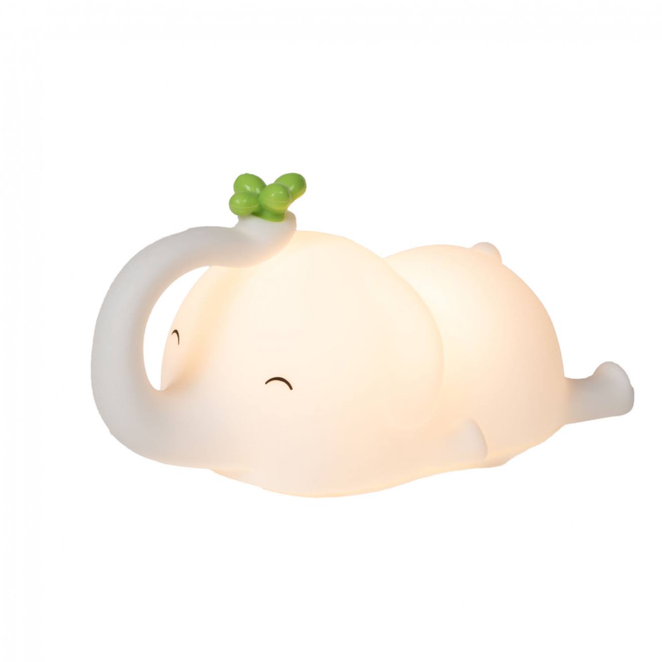 Veilleuse Éléphant Blanc En Silicone Beige