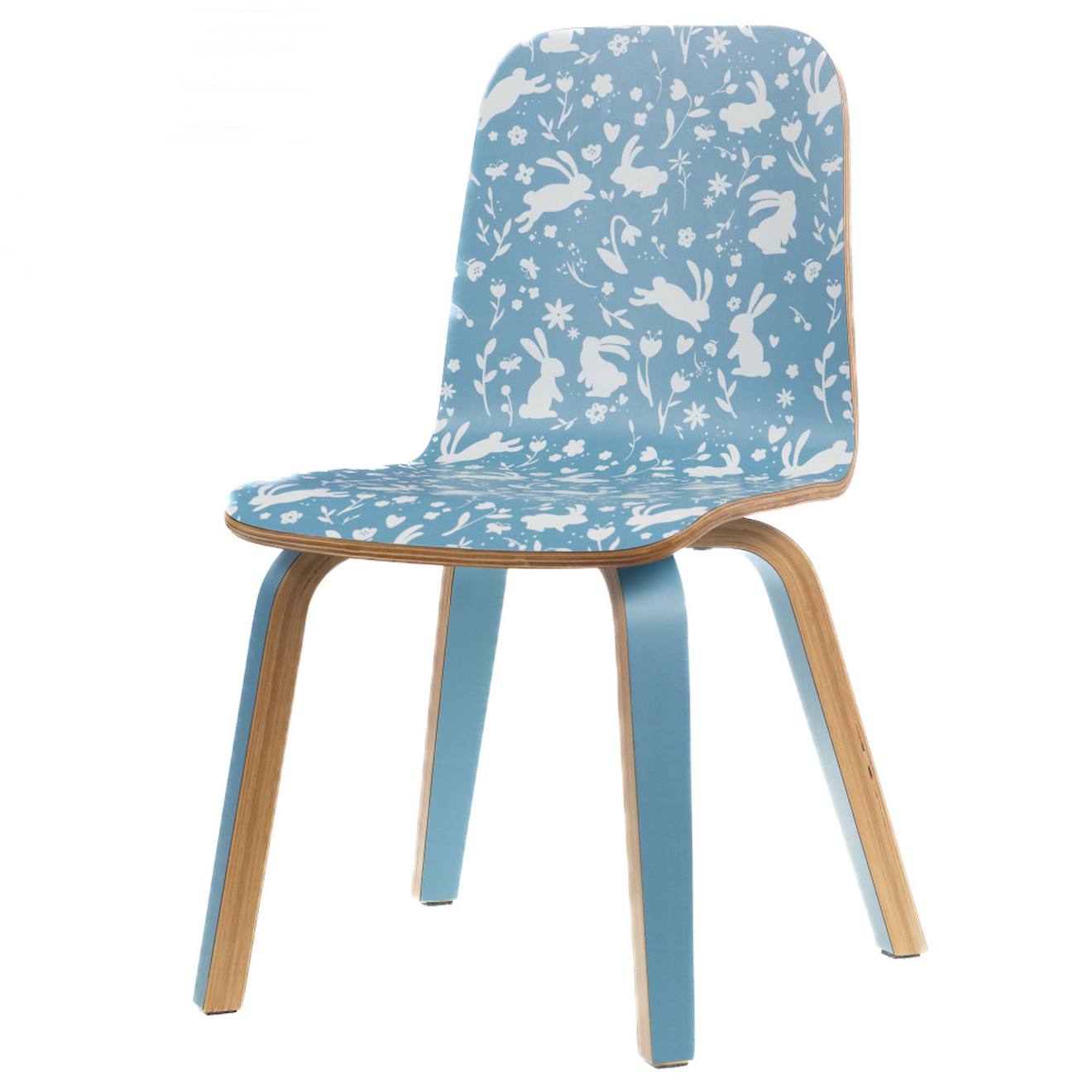 Chaise Enfant Lapin (lot De 2) Bleu Chaise Enfant Lapin (lot De 2) Bleu