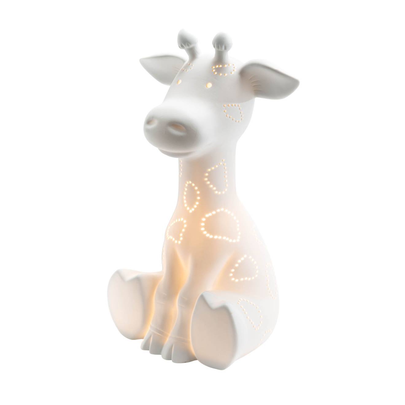 Lampe Girafe He En Porcelaine 2,, Blanc