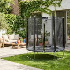 Jouet-Jeux de plein air-Trampoline ø180cm cassiopée avec filet de protection