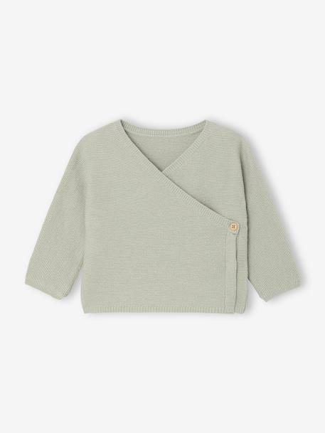 Bébé-Brassière bébé naissance tricot point mousse coton et laine