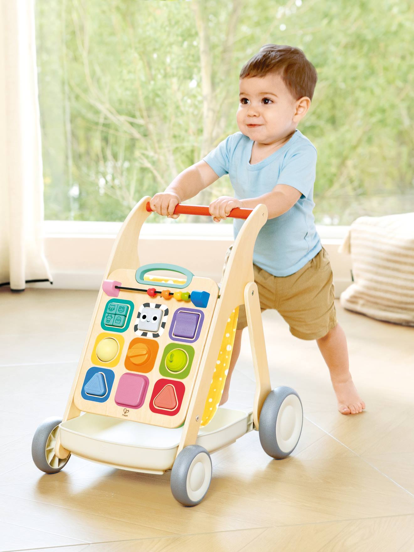 Trotteur d'activités 3 en 1 multicolore