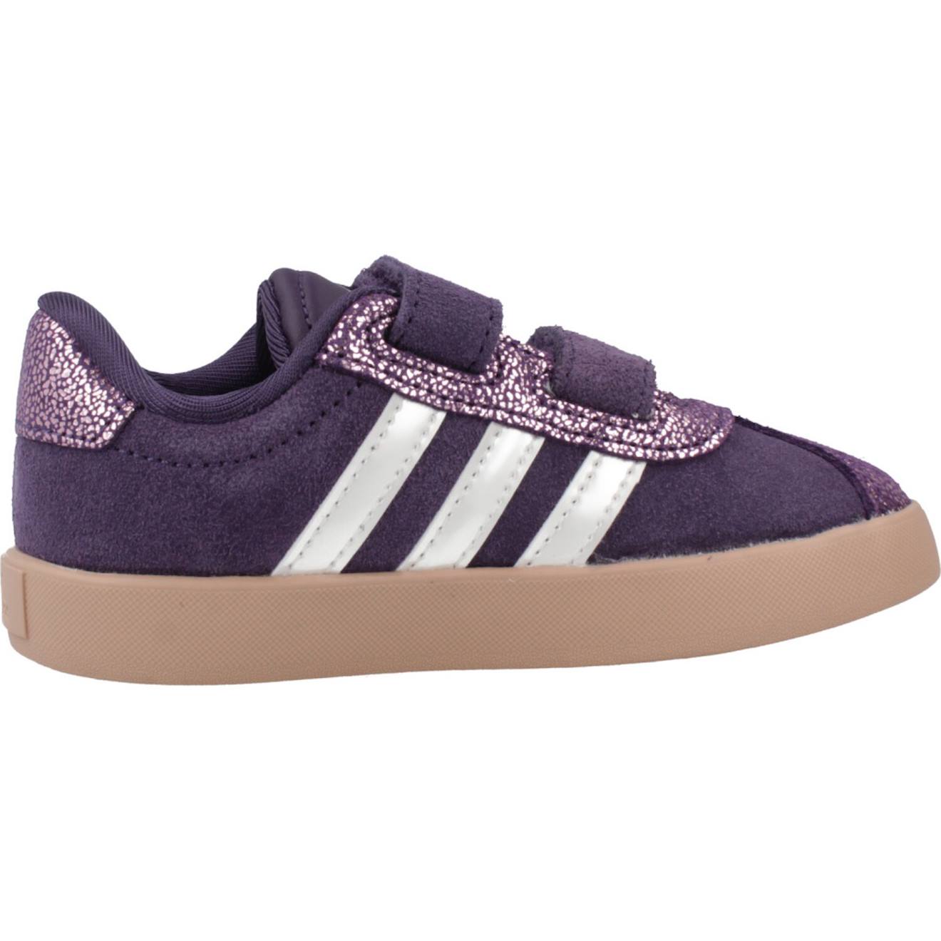 Basket Bb Fille En Cuir Court Velcro Violet 33 €