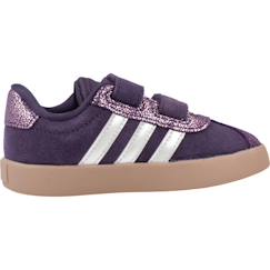Chaussures-Chaussures bébé 17-26-Marche fille 19-26-Basket bébé fille en cuir court velcro