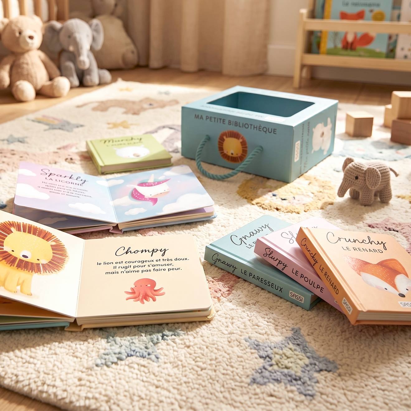 Ma Petite Bibliothèque Mes Petits Amis Bleu (Sassi) - Image 1