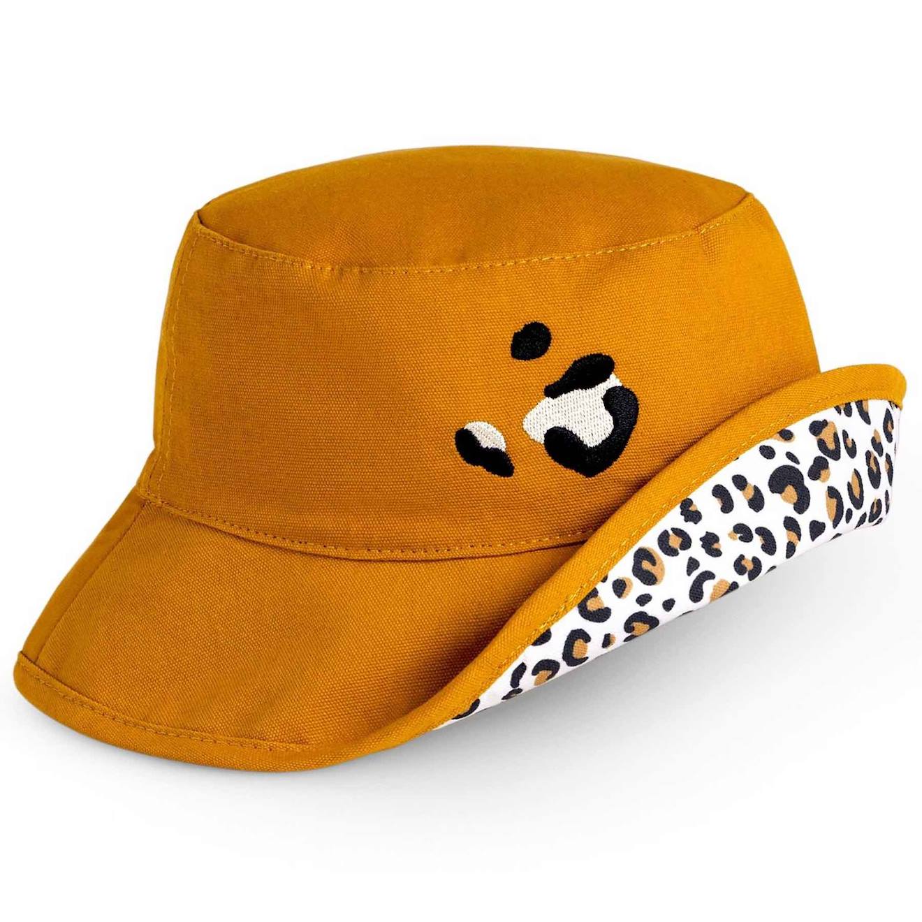 Bob Réversible Enfant Upf50+ Coton Protection Soleil Orange Bob Réversible Enfant Upf50+ Coton Protection Soleil Orange
