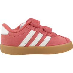 Chaussures-Chaussures bébé 17-26-Marche fille 19-26-Basket bébé fille en cuir court velcro
