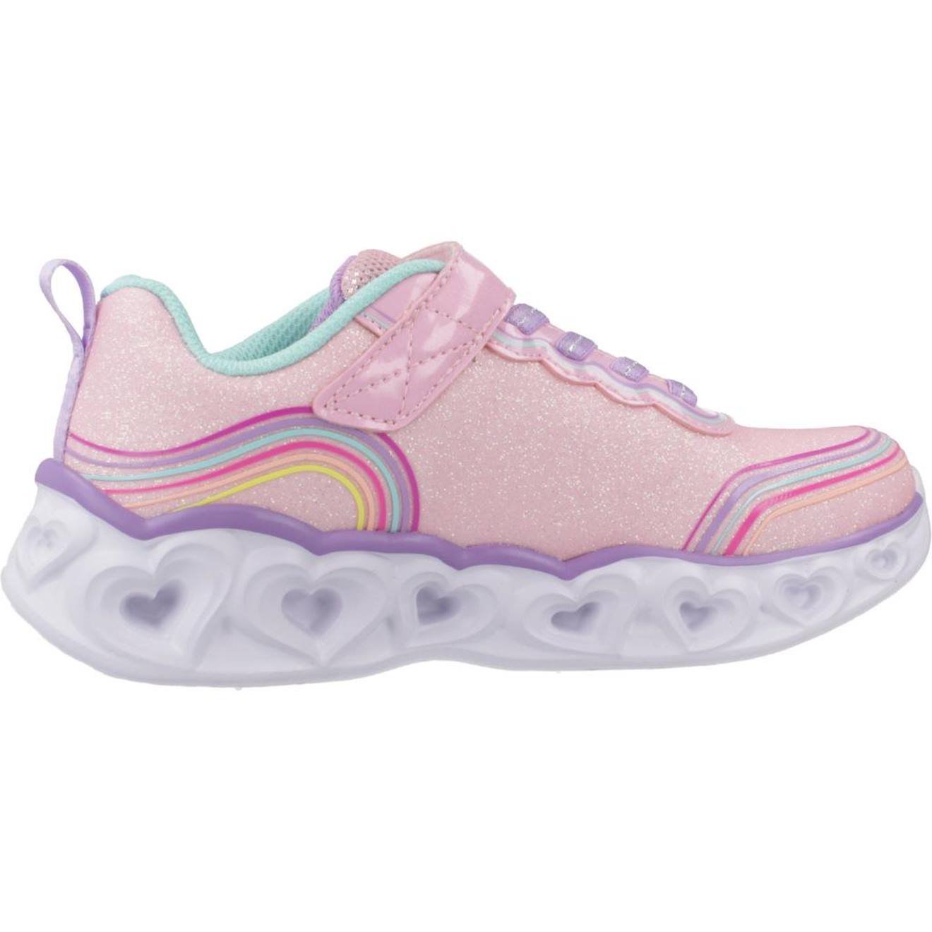 Basket Fille Lumineuse À Semelle Led Souple Rose Multicolore