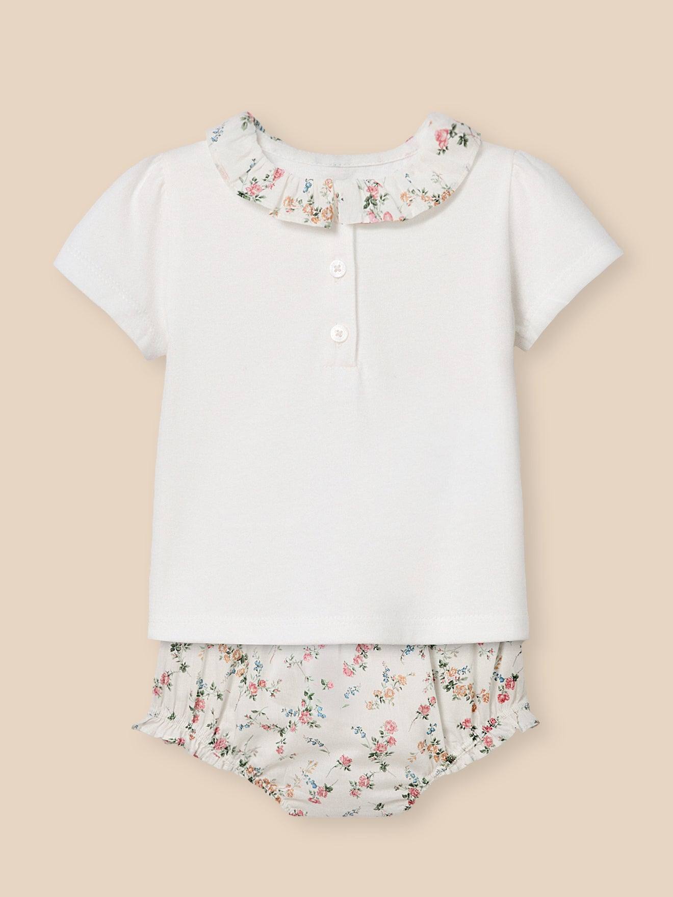 Ensemble T-shirt Et Bloomer En Tissu Liberty Bébé Liberty Elizabeth