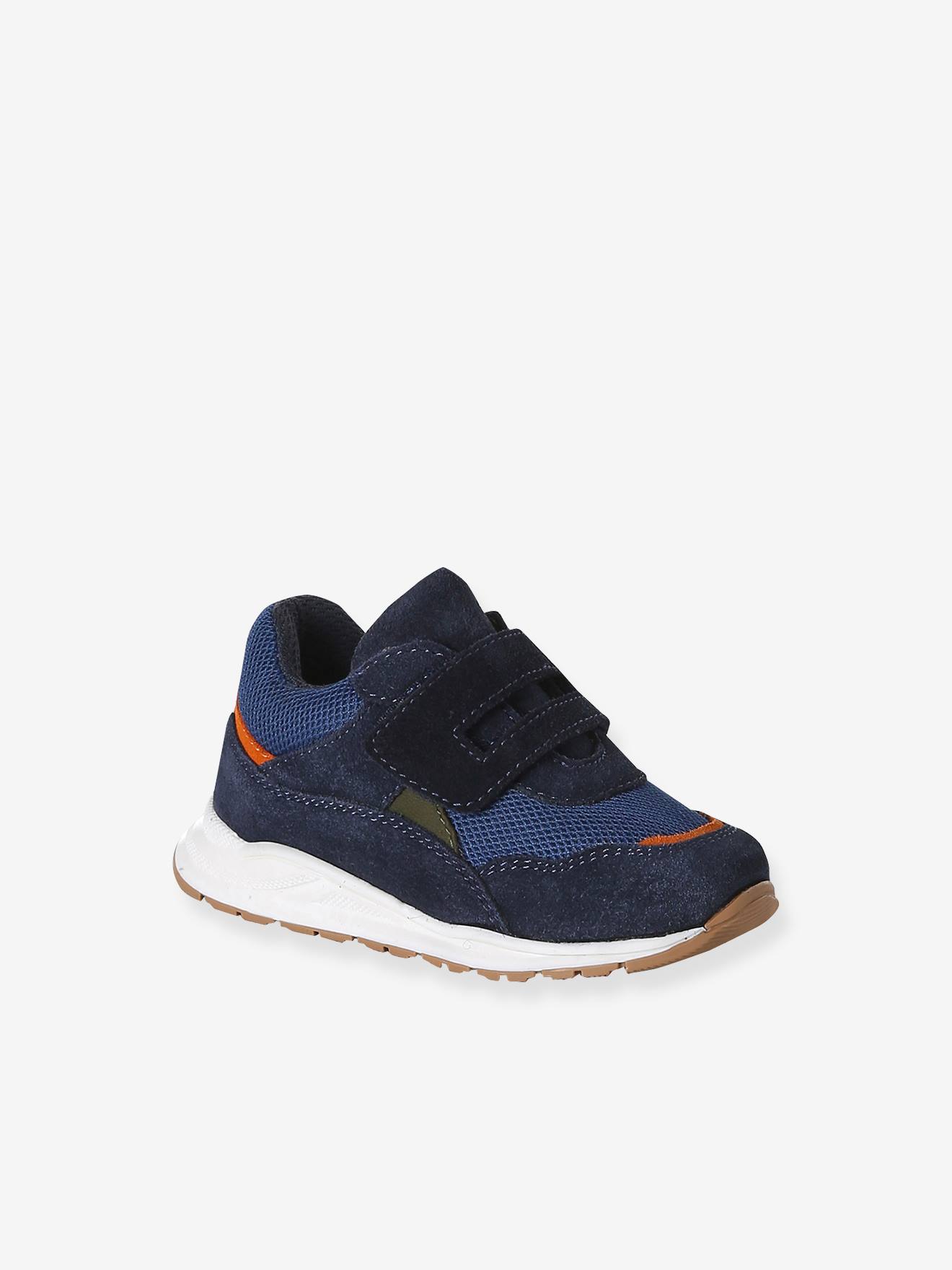 Chaussures bébé à scratch bleu