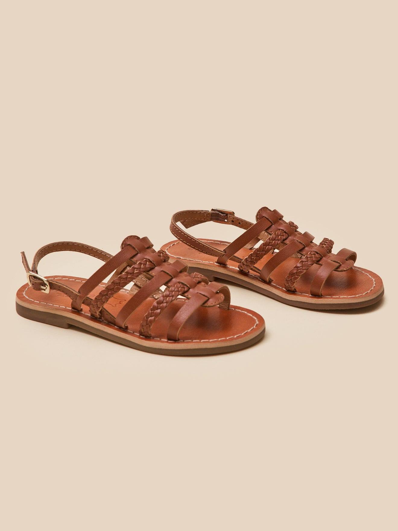 Sandales Fille En Cuir Tan 65 €