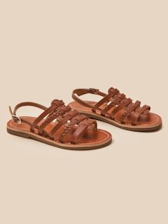 Sandales fille en cuir  - vertbaudet enfant