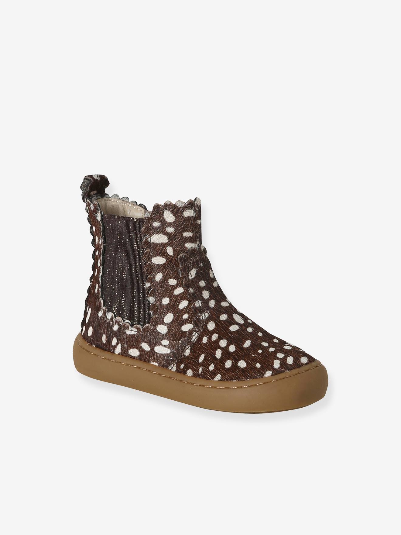 Boots bébé fille cuir zippées brun Boots bébé fille cuir zippées brun