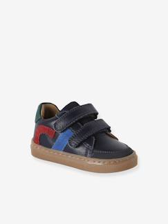 Chaussures-Chaussures bébé 17-26-Baskets bébé-Baskets bébé garçon cuir à scratchs