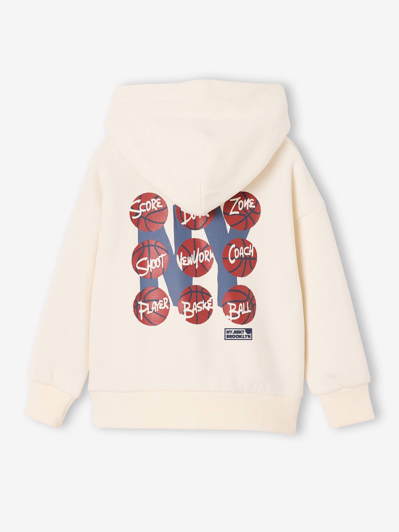 Sweat à capuche garçon écru