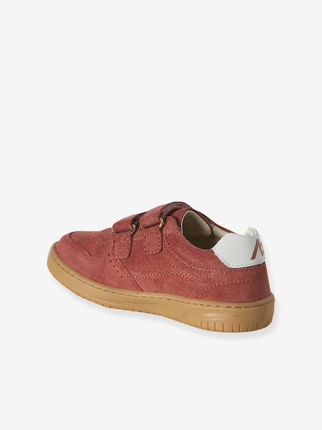 Baskets enfant fille cuir à scratchs beige+jaune d'or+marron+vieux rose 20 - vertbaudet enfant 
