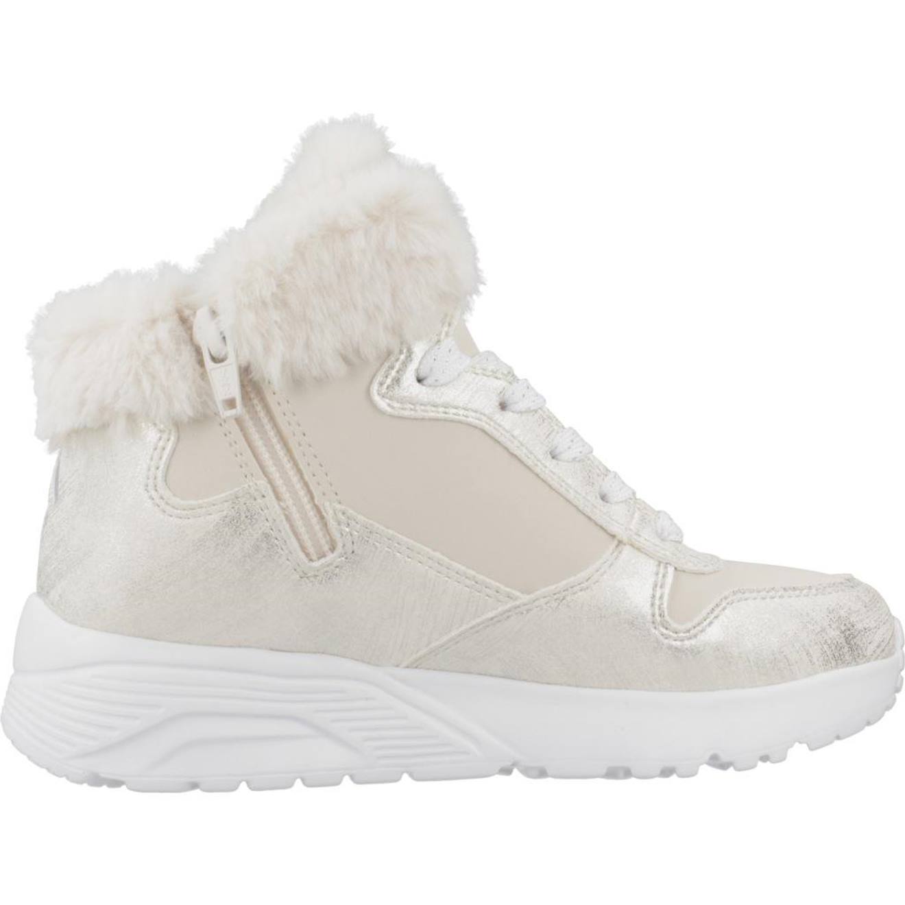 Basket Fille Synthétique Légère Et Souple Blanc Naturel
