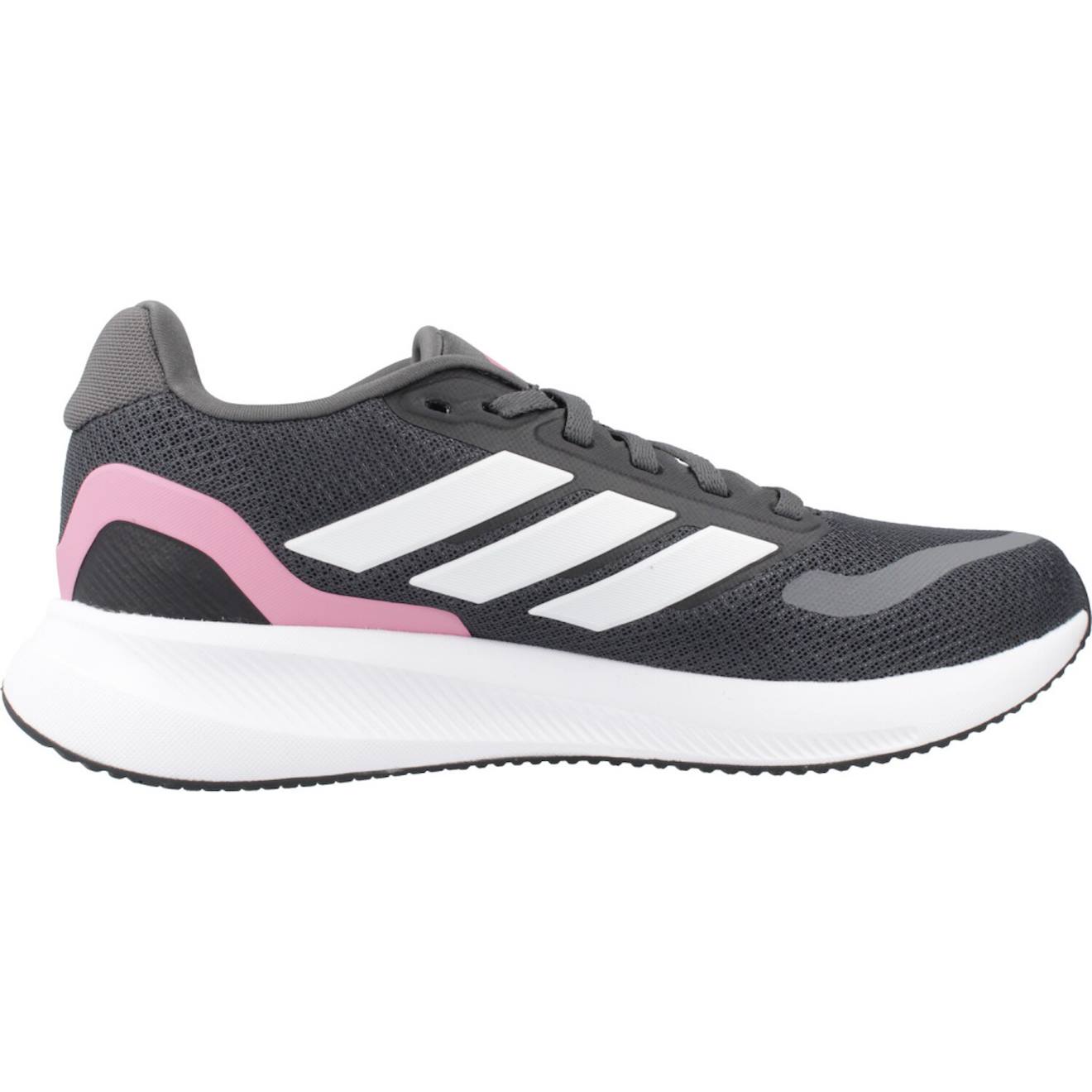 Basket Fille Running En Textile Lacets Gris
