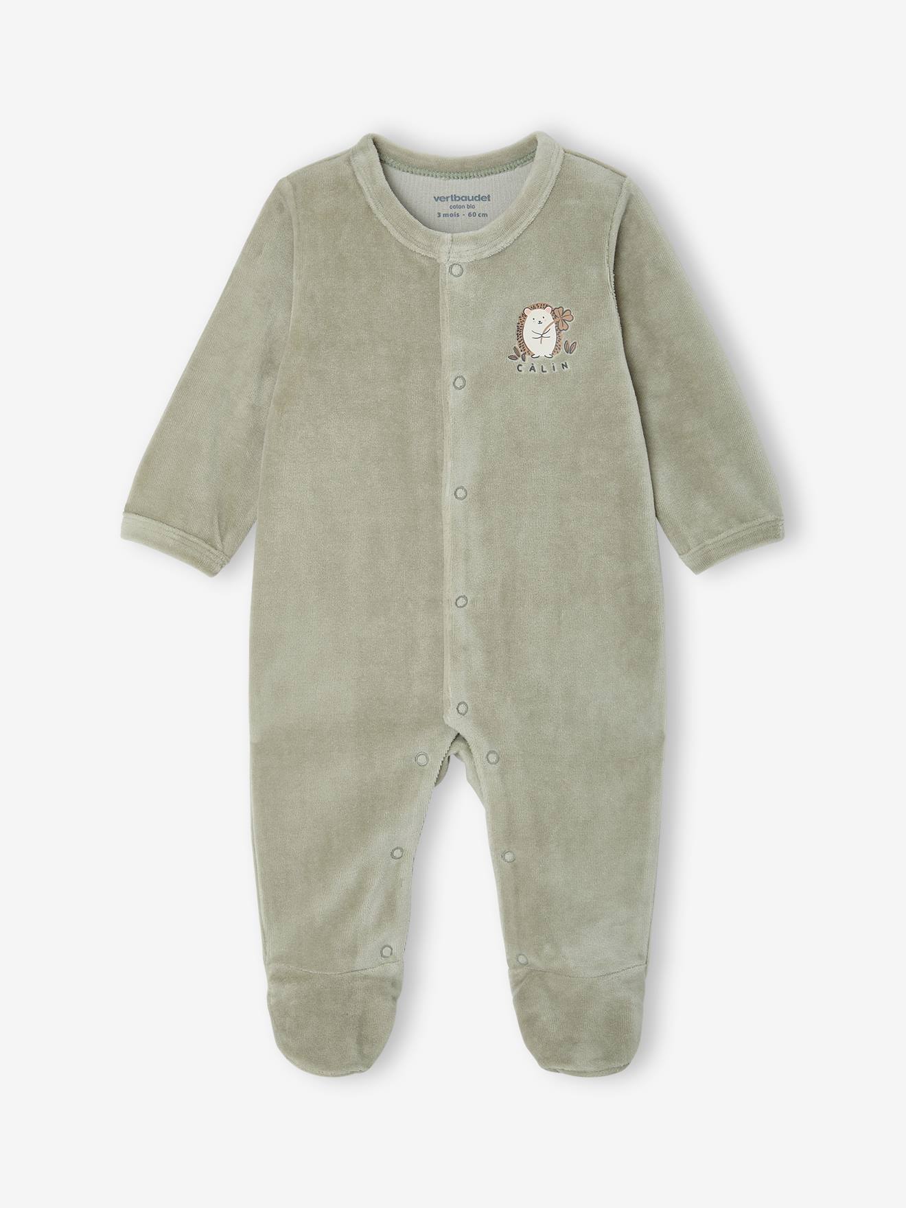 Lot de 2 dors-bien bébé ouverture devant vert sauge (Vertbaudet) - Image 1