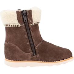 Chaussures-Chaussures bébé 17-26-Marche fille 19-26-Botte bébé cuir cuir crown loop t