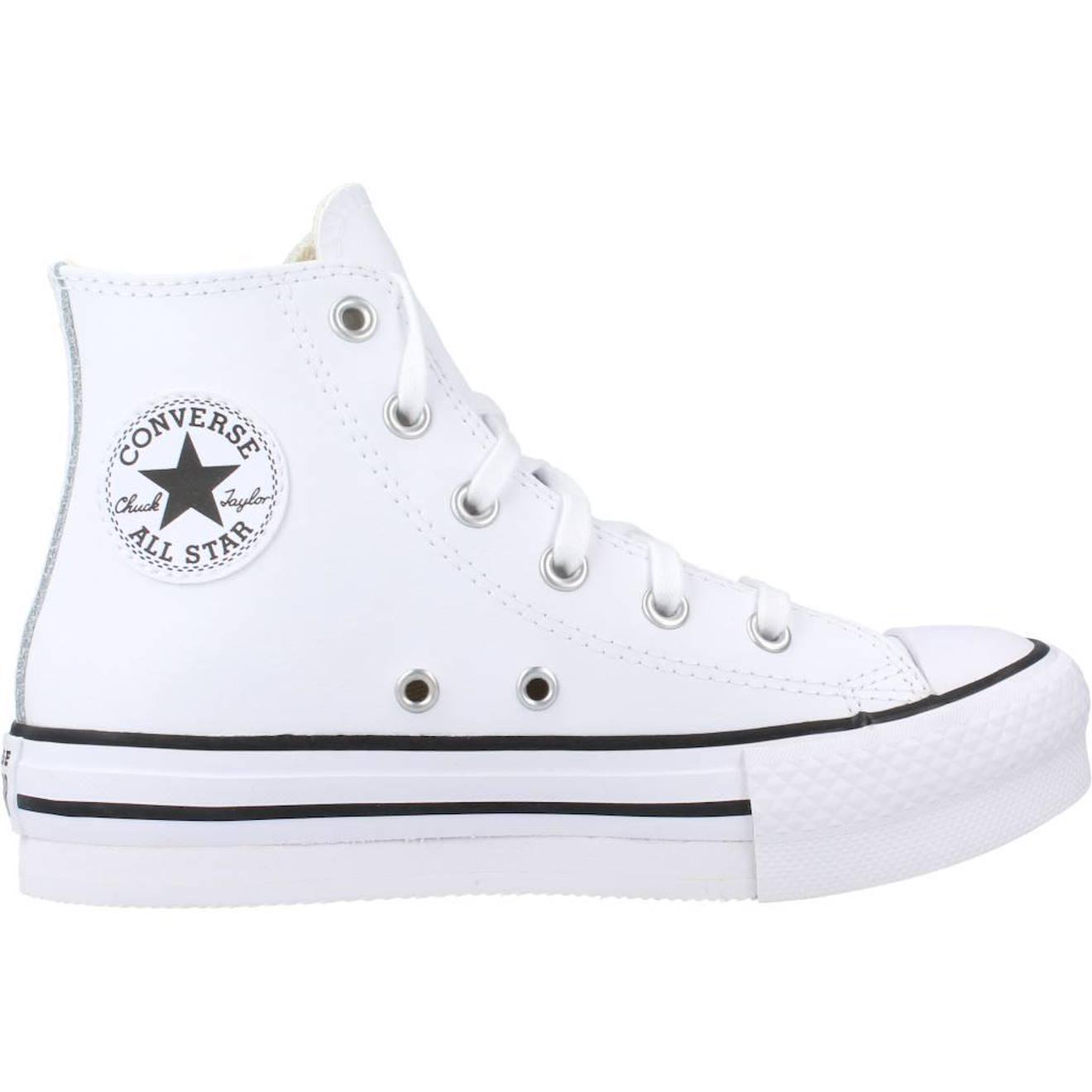 Basket Enfant Cuir Enfant Cuir Chuck Taylor Lift Platform Leather Blanc