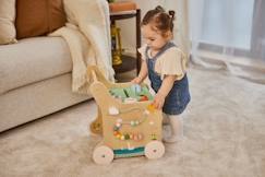 Jouet-Premier âge-Chariot en bois pour pousser et jouer farmer’s funday