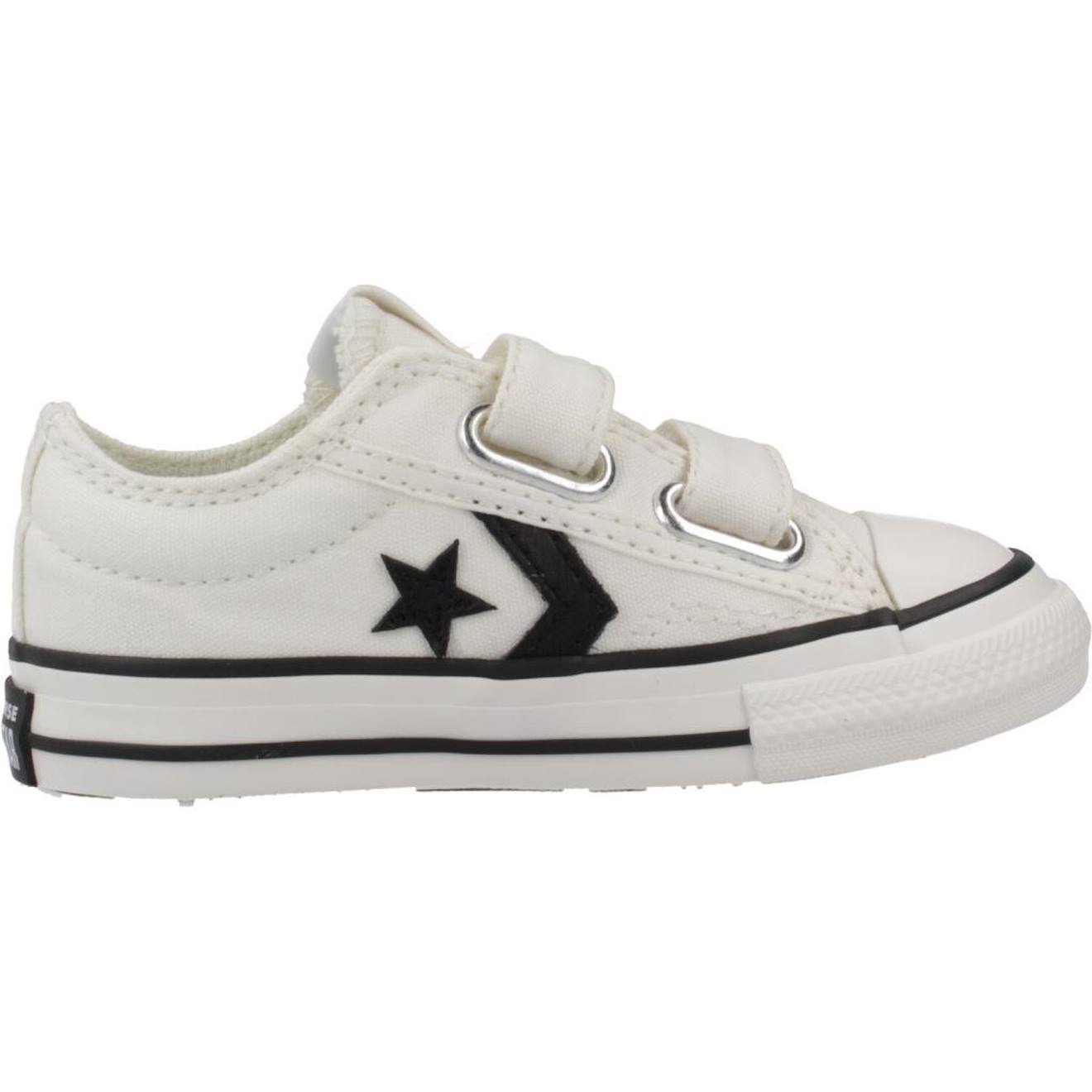Basket Bébé Textile Textile Star Player 76 Blanc Et Noir