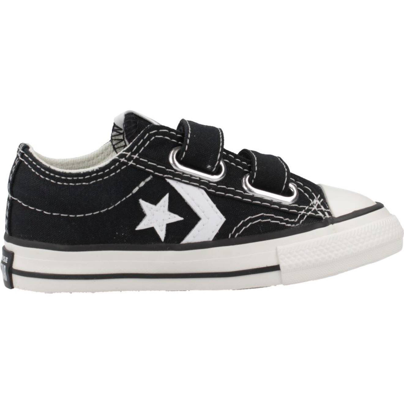 Basket Bébé Textile Textile Star Player 76 Noir Et Blanc