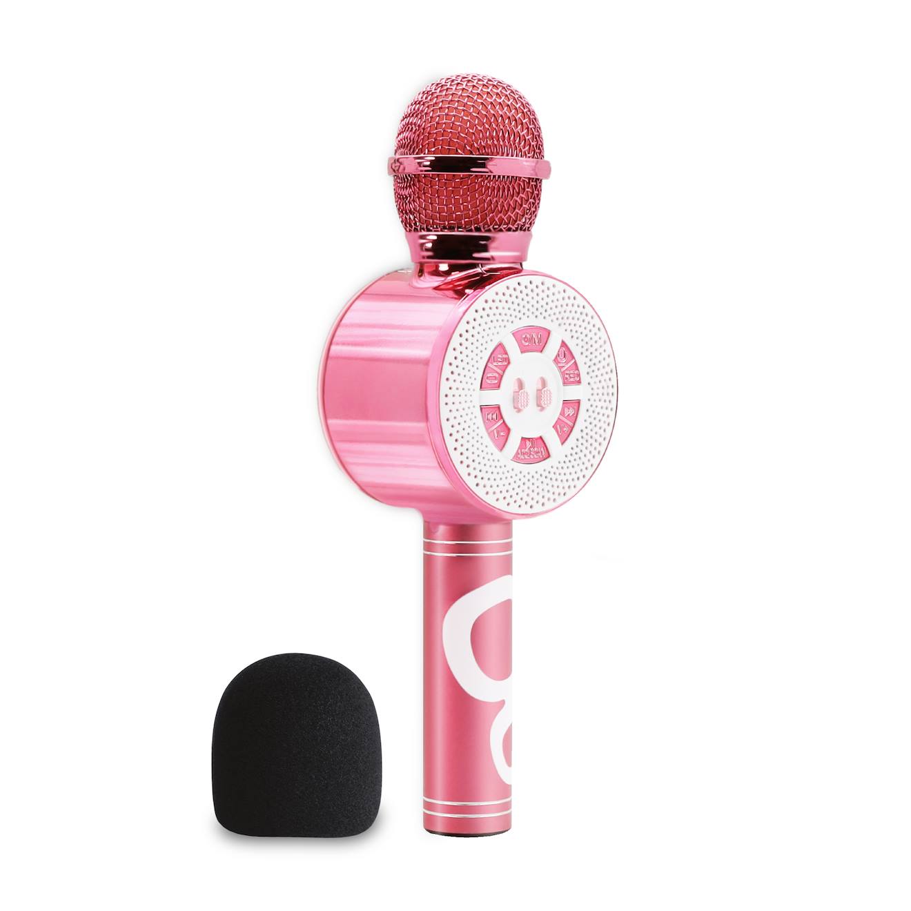 Micro Karaoké Sans Fil Bluetooth Avec Effets Vocaux Et Lumineux Rose