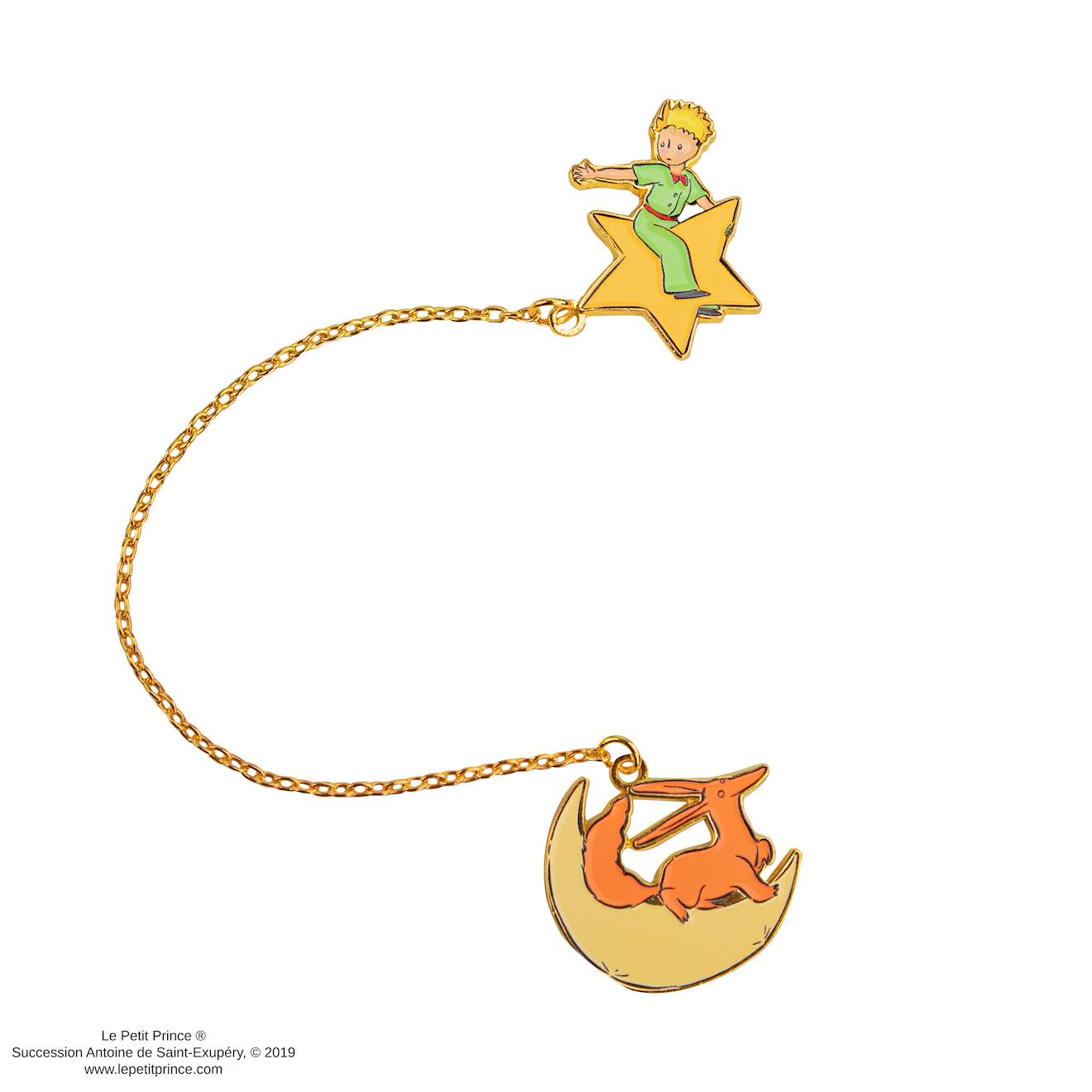 Marque-page Chaînette Le Renard Et Le Prince - Le Petit Prince Multicolore