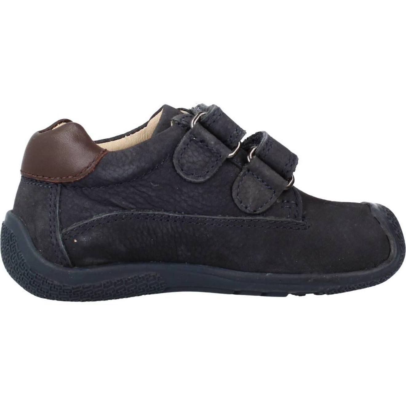 Derby Bébé Cuir Genesio Bleu 800