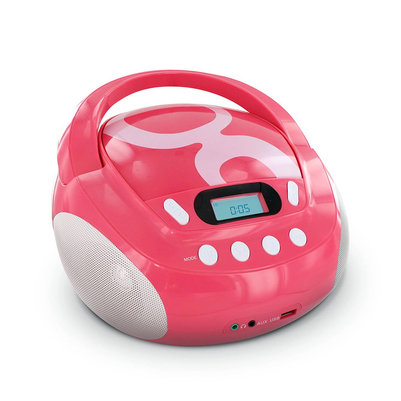Lecteur Cd Enfant Avec Port Usb Et Entrée Audio, Sortie Casque - Piles Ou Secteur Rose