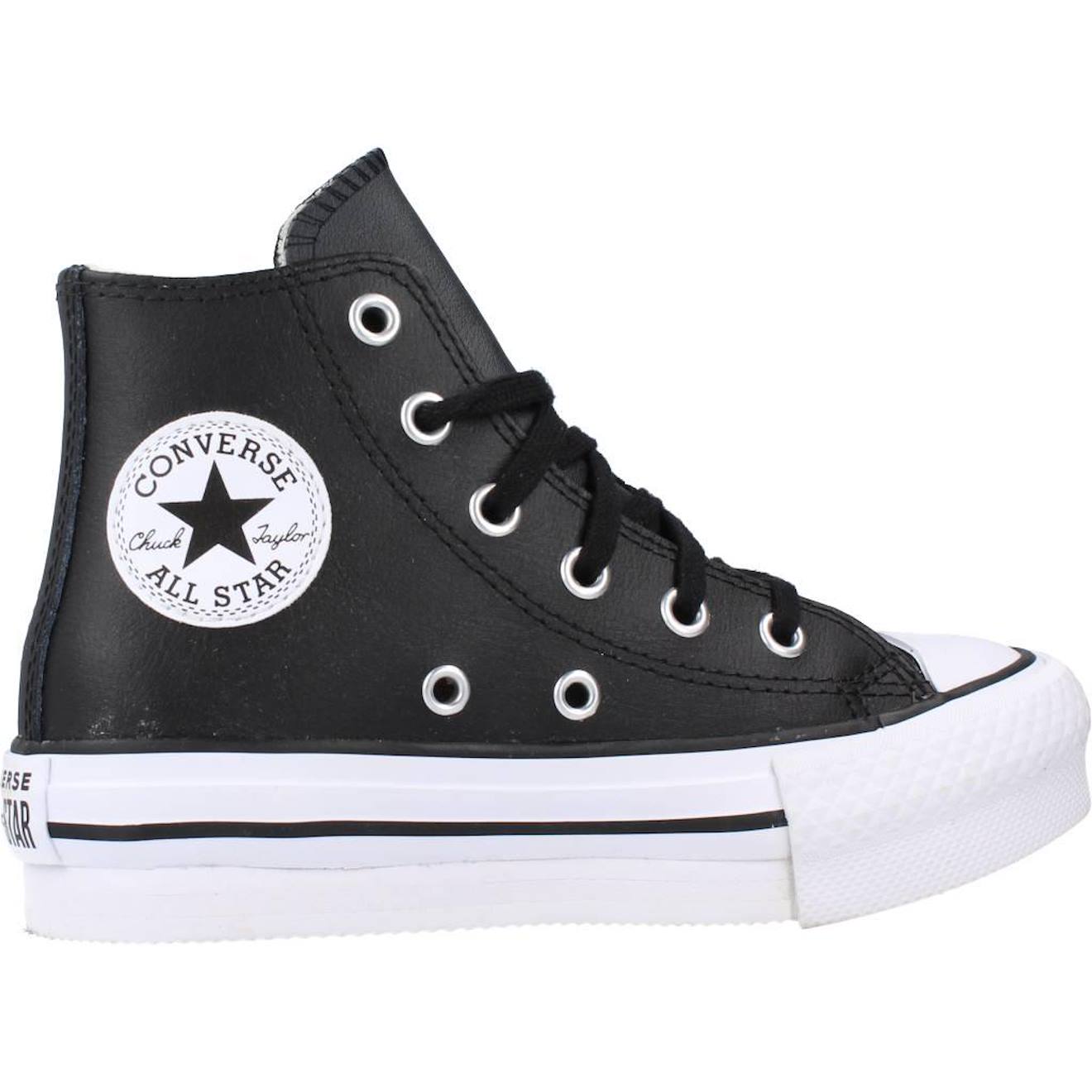 Baskets Enfant Fille En Cuir Noir